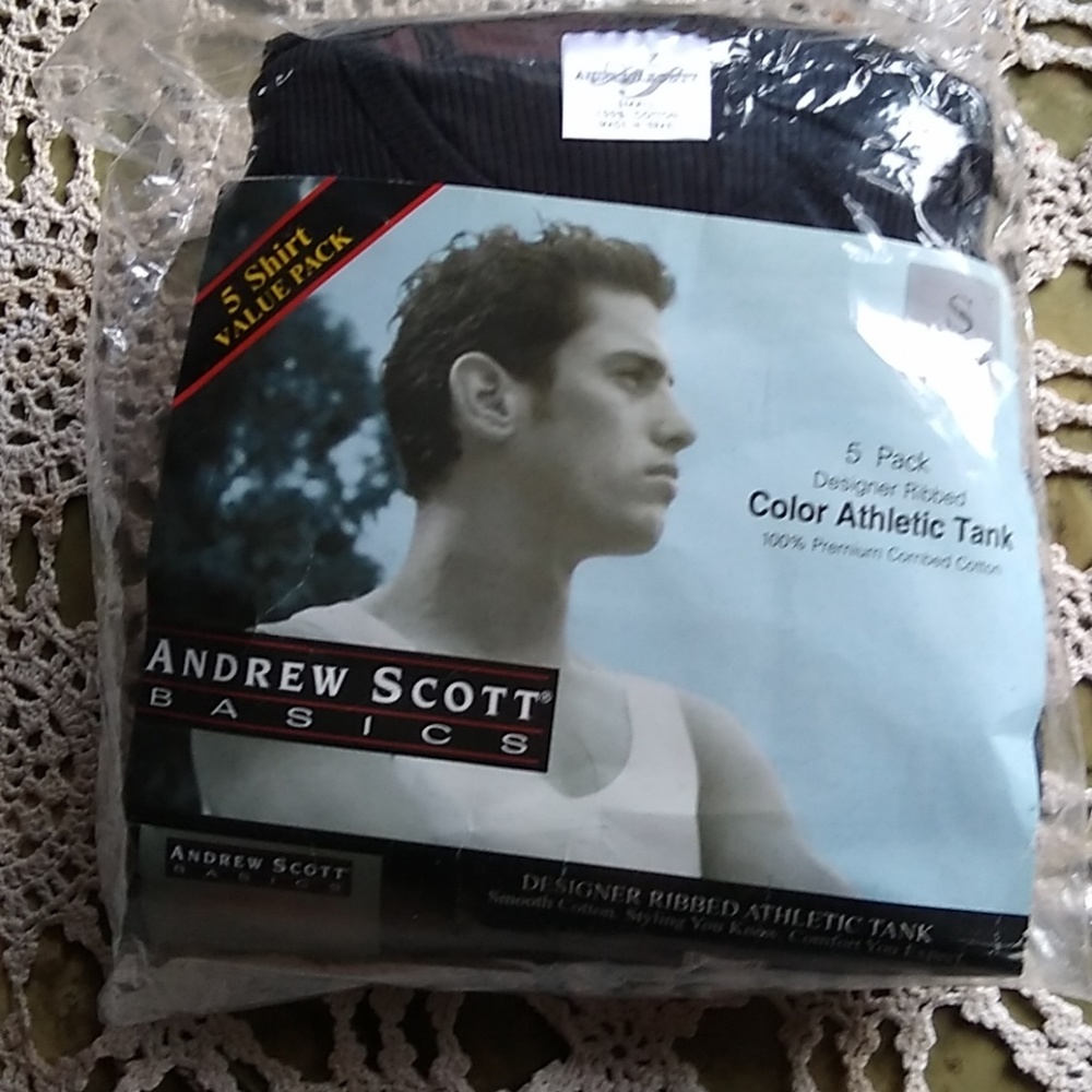 Tank (5 Pack, New) Athletic, ribbed 100% cotton